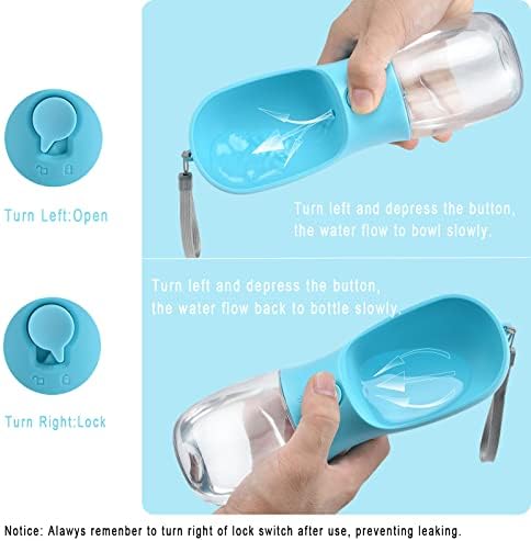 Cibaabo Dog Water Bottle Portable with Food Container & Filter for Travel