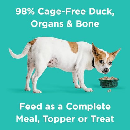 BIXBI Liberty Freeze-Dried Dog Food Topper & Treats, Duck – 95% Meat & Organs, No Refrigeration – USA Made, 12 oz