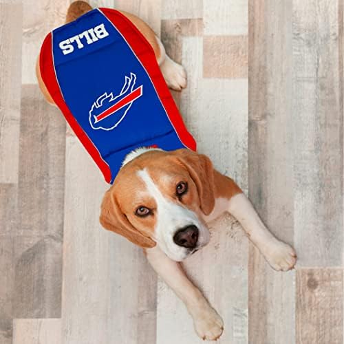 NFL Buffalo Bills Puffer Vest for Dogs & Cats, Size Medium. Warm, Cozy, and Waterproof Dog Coat, for Small and Large Dogs/Cats. Best NFL Licensed PET Warming Sports Jacket