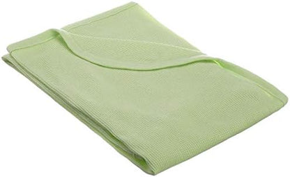 American Baby Company 100% Cotton Thermal Waffle Swaddle Blanket (30" x 40"), Soft, Breathable & Stretchy, Celery, for Boys and Girls, Perfect for Swaddling, Travel and Gifting