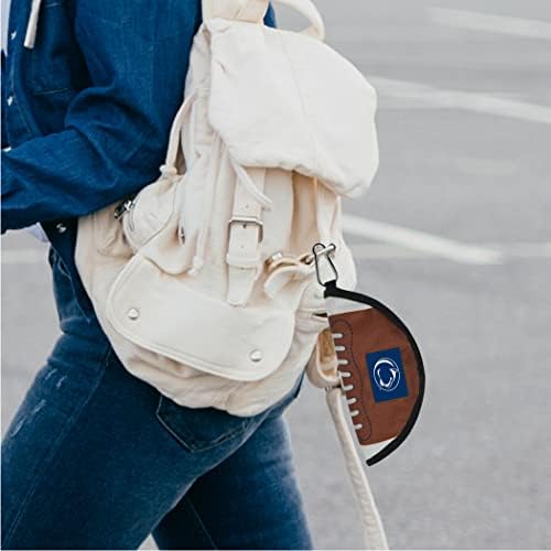 Pets First NCAA Penn State Nittany Lions Collapsible Dog Travel Bowl, Food and Water Bowl for Dogs & Cats. Lightweight Leak-Proof Pet Bowl for Travel with Football Field & Pebble-Grain Design