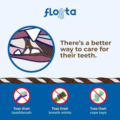 N-Bone FLOSSta Daily Dental Sticks for Dogs, SQF Certified, Natural Dog Dental Treats to Freshen Breath, Dental Chews for Dogs, Chicken Flavor, 15 ct. Pouch (12oz)