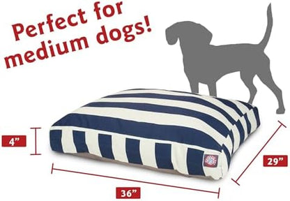 Majestic Pet Shredded Memory Foam Dog Bed Medium with Removable Washable Cover – Rectangle Orthopedic Dog Bed–Durable Dog Crate Bed-Flat Dog Bed for Senior Dogs - (35x29) M - Villa - Apple