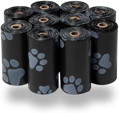 Best Pet Supplies Poop Bags for Dogs - Black, 150 Count