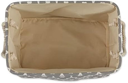 Bone Dry Pet Storage Collection Lattice Paw Print, Gray, Medium Rectangle