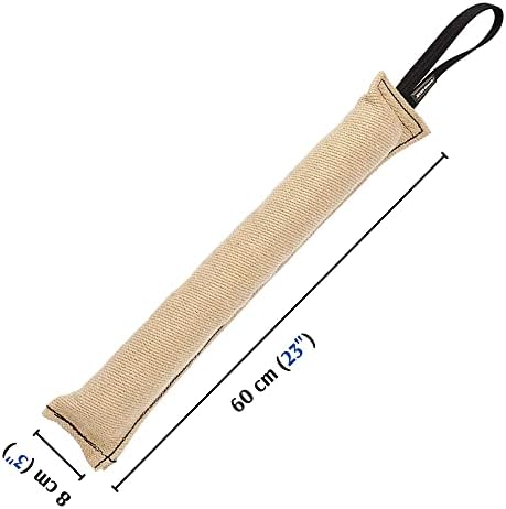 Dingo Gear Bite Tug with 1 Handle Reinforced for Dog Training and Fun 60 x 8 cm, Jute