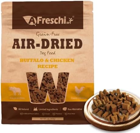 AFreschi Air-Dried Dog Food, Buffalo & Chicken, W-Shaped, 1 lb