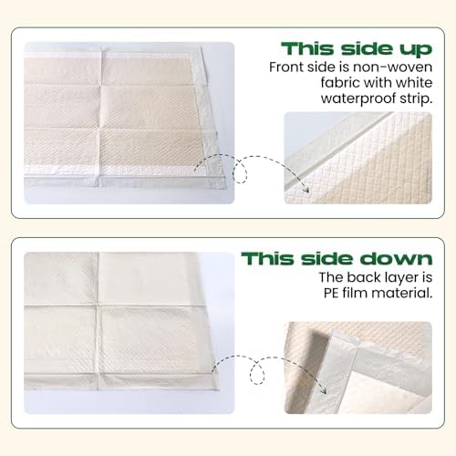 Bamboo Small Puppy Pads Pee Pads for Dogs 22"x22" 30 Count