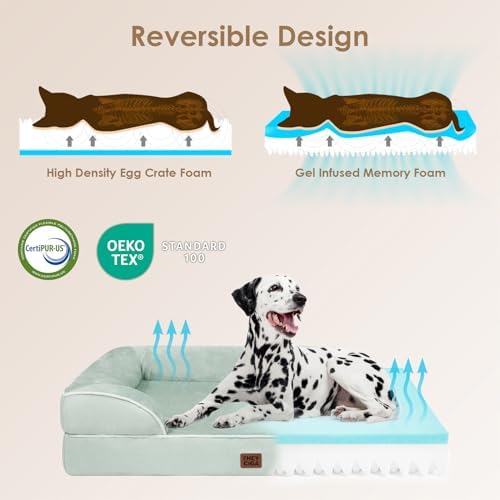 EHEYCIGA Orthopedic Extra Large Dog Bed, Waterproof Washable XL Pet Bed 44"
