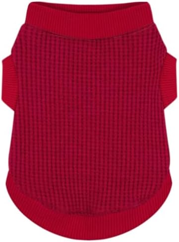 Cozy and Functional Dog Shirts for Small Puppies: Stretchable Wine Red Attire with Easy-On Design, Ideal for Chihuahuas and Yorkies - Enhance Comfort and Playfulness on Chill Days Medium