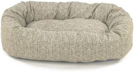 Majestic Pet Bagel Calming Dog Bed, 32 Inch Medium, Round, Washable, Tan