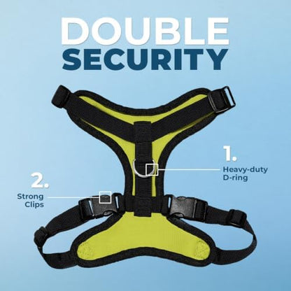 Voyager Step-in Lock Dog Harness - Lime Green/Black Trim, X-Small