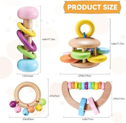 AOWPFVV Wooden Bunny Toys,Safe Rabbit Toys for Guinea Pigs,Small Animals