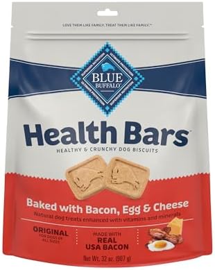 Blue Buffalo Health Bars Bacon Egg & Cheese Mini Dog Biscuits, 32 oz