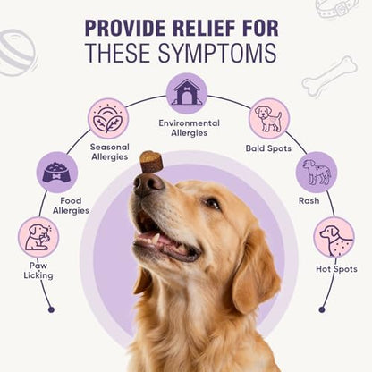 Dog Allergy Chews 200ct-Aller Immune Relief for Itchy Skin, Lamb Flavor