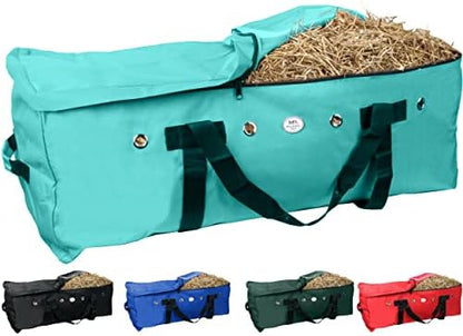 Majestic Ally 1200 D Nylon Fabric Large 44” x 20” x 16” and Extra Large 52" x 27" x21" Heavy-Duty Hay Bale Storage Bag (Turquoise, Large)