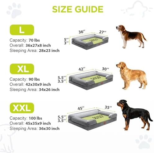 Waterproof Orthopedic Dog Bed for Medium Large Sized Dogs