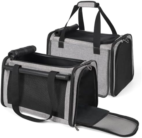 YUDODO 2 Packs 25 lbs Soft Sided Pet Carrier for Large Cat & Small Dog