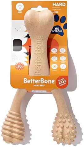BetterBone - Hard Density - Ideal for Strong to Aggressive Chewers - All-Natural, Nylon-Free Dog Chew Toys - Non-Toxic, Promotes Dental Health, Splinter-Resistant, Sustainably Made