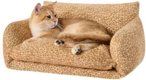 Hollypet Cat Bed Small Dog Orthopedic Couch Beds for Pets up to 13 lbs