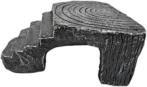 Reptile Hideouts,Resin Reptile Cave Habitat for Leopard Geckos, Lizards, Turtles, Snakes and Amphibians. (Turtle Platform, Small)
