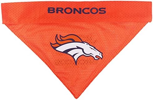 Pets First NFL DOG BANDANA - DENVER BRONCOS REVERSIBLE PET BANDANA. 2 Sided Sports Bandana with a PREMIUM Embroidery TEAM LOGO, Large/X-Large. - 2 Sizes & 32 NFL Teams available