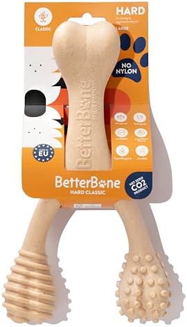 BetterBone - Hard Density - Ideal for Strong to Aggressive Chewers - All-Natural, Nylon-Free Dog Chew Toys - Non-Toxic, Promotes Dental Health, Splinter-Resistant, Sustainably Made