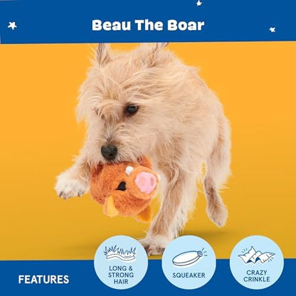 BarkBox Beau the Boar Plush Dog Toy - Toy for Small to Medium Dogs