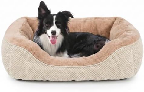 INVENHO Dog Bed Medium Size, Orthopedic Warming Soft Calming Sleeping Durable with Anti-Slip Bottom