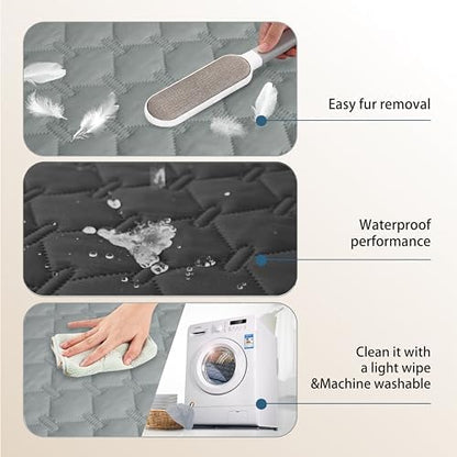 gogobunny Waterproof Pet Blanket for Bed, Washable Couch Cover for Dog Cat