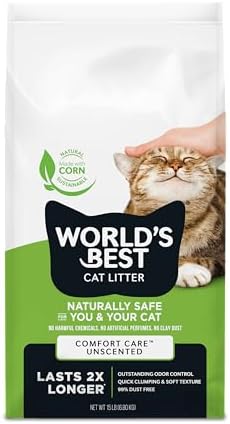 World's Best Cat Litter, Comfort Care, Unscented, Odor Control, 15 lb Bag