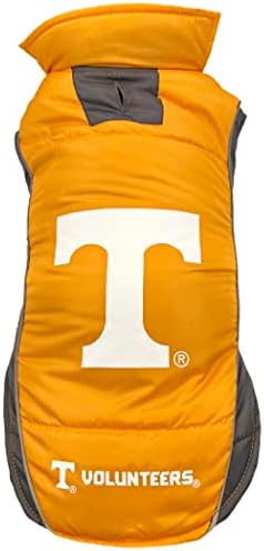 Pets First Collegiate Tennessee Volunteers Puffer Vest for Dogs & Cats. Size Small. Warm, Cozy, and Waterproof Dog Coat, for Small and Large Dogs/Cats.