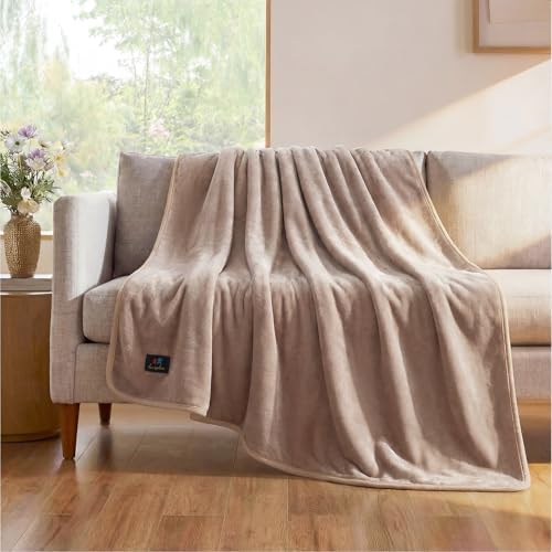 Luciphia Waterproof Pet Blanket, Washable Reversible Sherpa Fleece Throw