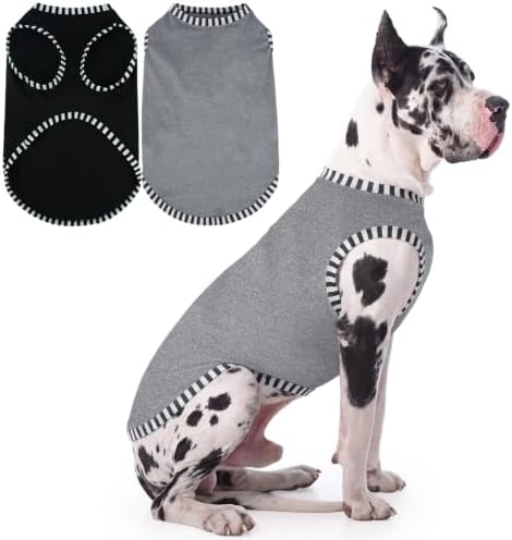 IECOii 2 Pack Dog Surgery Recovery Shirt Sleeveless Lightweight Dog Tshirt