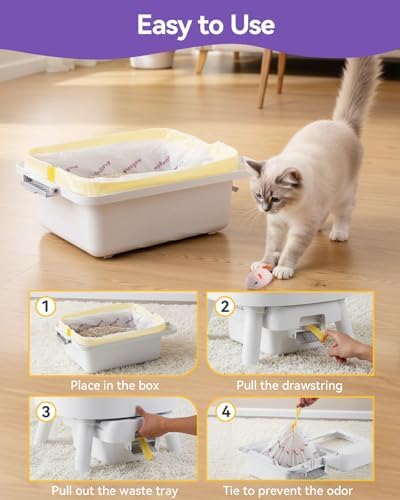 45 Count Cat Litter Box Bags Compatible with PetPivot AutoScooper 11/12