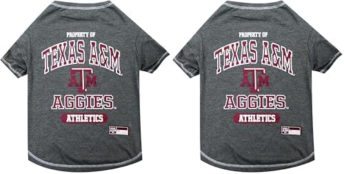 Pets First NCAA Texas A&M Aggies Dog T-Shirt, Large (Pack of 2)