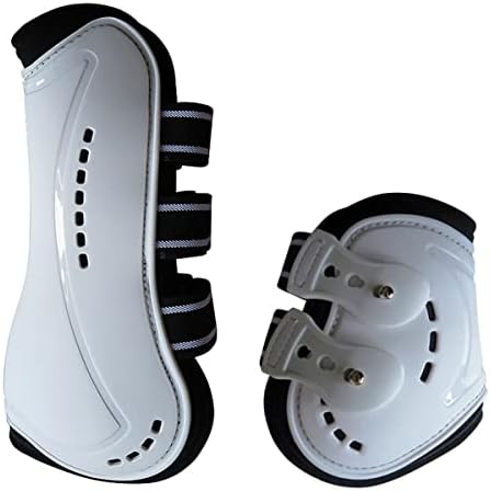 Horse Boots Open Front Jumping Tendon Sport Boots, Hind Fetlock Boots, Secure Leg Protection, Classic Breathable Equine Supplies, Set of 4