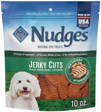 Blue Buffalo Nudges Jerky Cuts Chicken Dog Treats, 10 oz