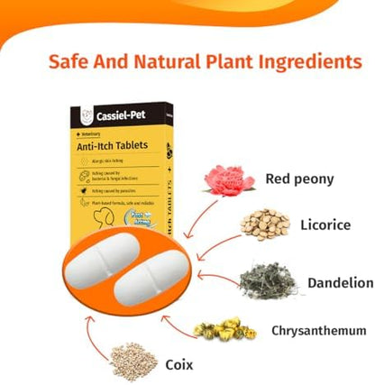 Dog Allergy Relief Chews - Dog Itch Relief - Relieves Rash, Heals Wounds, Soothes Inflammation, Treats Bites, Scratches, Cat Wound Care - 10 Chews