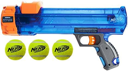 Nerf Dog Tennis Ball Blaster Dog Toy,12 Inch Translucent Blaster with 3 Balls