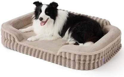 LE SURE Cute Cozy High Back Orthopedic L Plus Dog Bed,38" Hazel