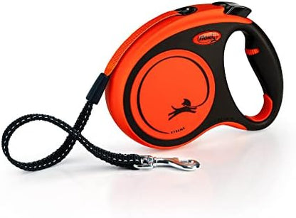 FLEXI® Xtreme Tape Retractable Dog Leash, Medium, 16 ft - Orange/Black