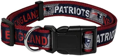 NFL PET Collar New England Patriots Dog Collar, Small Football Team Collar for Dogs & Cats. A Shiny & Colorful Cat Collar & Dog Collar Licensed by The NFL