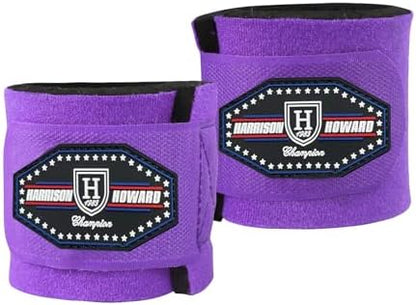 Harrison Howard Long-Lasting Shock-Absorbent Breathable Impact Protection Pastern Wraps for Horse Sold in Pairs-Purple