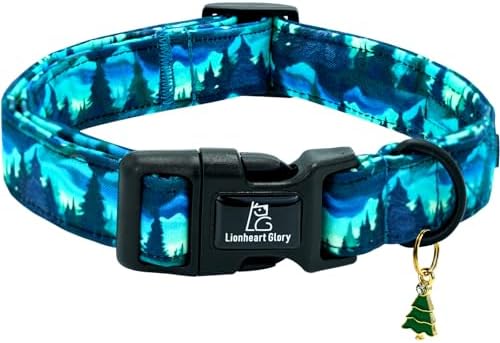 Lionheart glory Dog Collar Green Cute Collar for Medium Dogs Spring Summer Female or Male Collars Pets Gift Adjustable Heavy-Duty Pet Collars