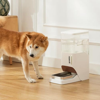 ZOMISIA 2.1 Gallon Gravity Dog Water Dispenser with Stainless Steel Bowl