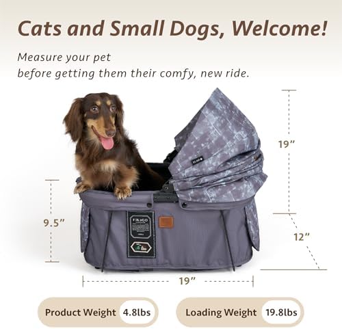 Sway2 Pet Car Seat and Carrier, 2-in-1 Booster Seat for Small Dogs and Cats