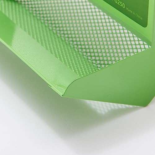 Metal Small Animal Feeder with Lid, Heavy Duty, Large Capacity Food Dispenser, Great for Rabbits, Guinea Pigs, Chinchillas and Other Small Animals. (4.6 inch, Green) (Pack of 2)