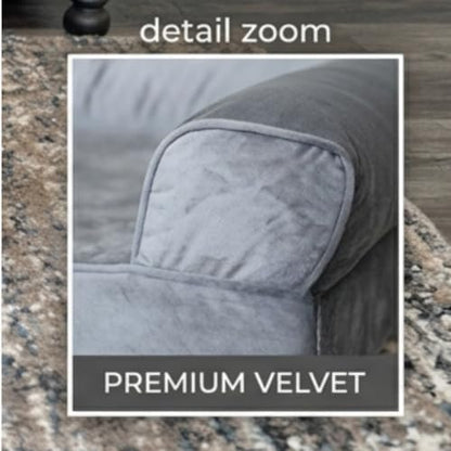 Orthopedic Dog Bed for Medium & Large Dogs – Sofa-Style Memory Foam Dog Bed with Odor Control Foam, Washable Cover, Waterproof Liner & Bolstered Sides (Gray, Large)