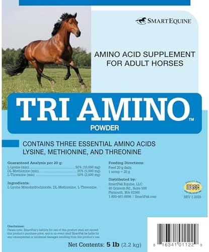 Uckele Tri Amino Horse Supplement - Equine Vitamin & Mineral Supplement - 5 Pound (lb)